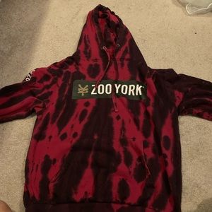 Women’s Zoo York red tie dye hoodie